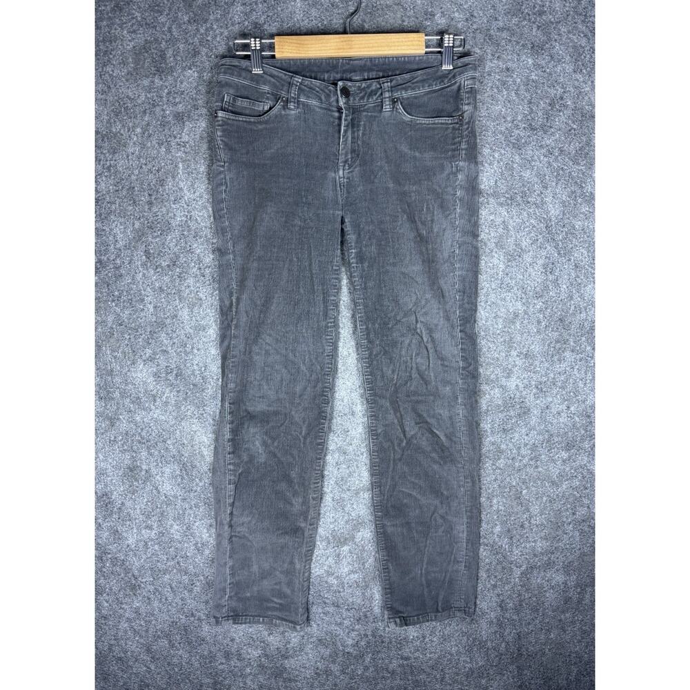 Patagonia Pants Women 27 Straight Leg Gray Corduroy Regular Fit Organic Cotton